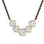 1 Carat Halo Diamond Necklace 14K