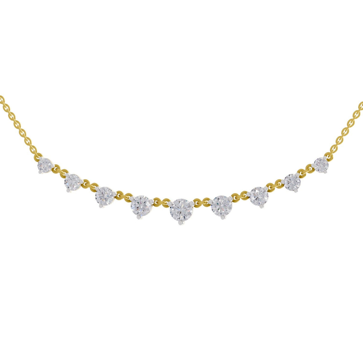 2.97 Carat Diamond Necklace 14K