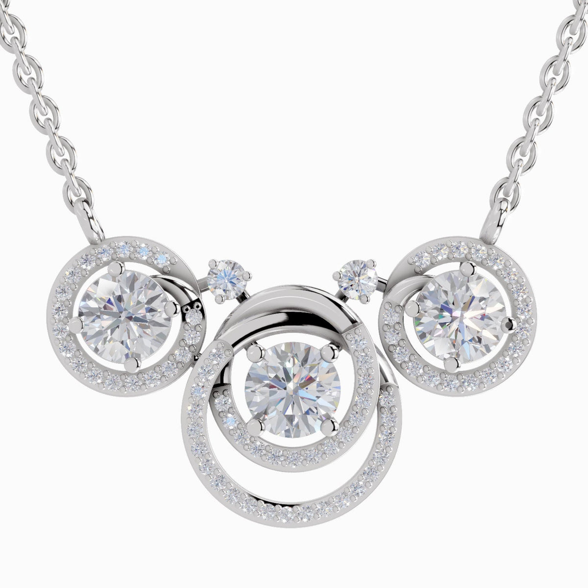 Radiant Celestia Trio Diamond Necklace