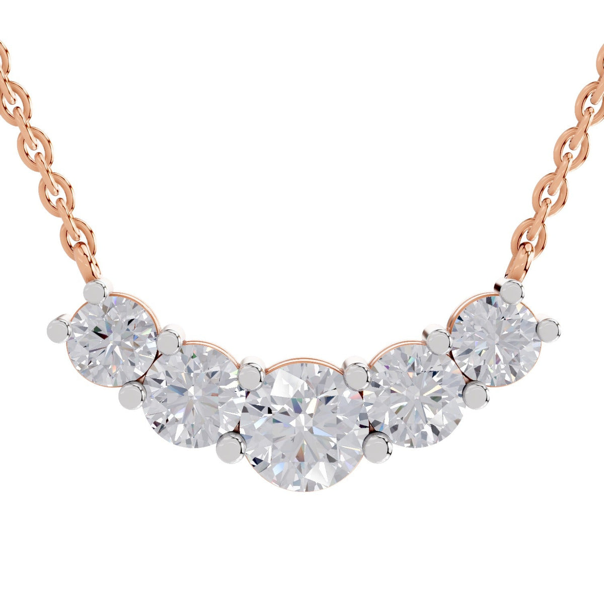 Exquisite Graduated Diamond Necklace