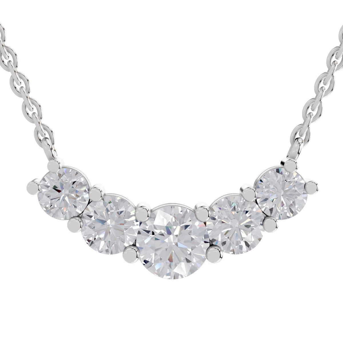 Exquisite Graduated Diamond Necklace