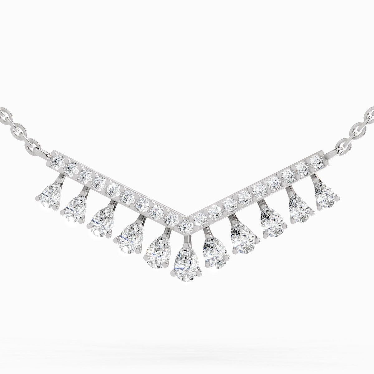 Dreamy Pear Diamond Necklace