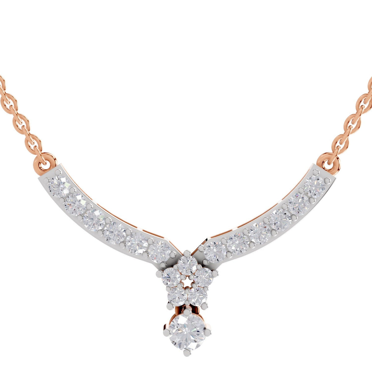 Captivating Cluster Diamond Necklace