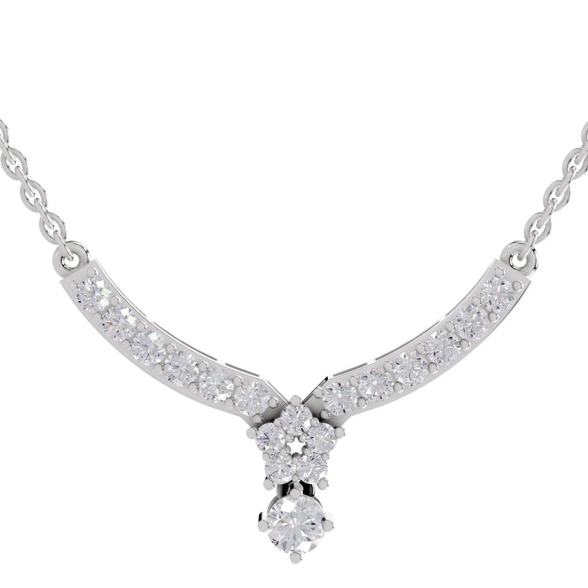 Captivating Cluster Diamond Necklace