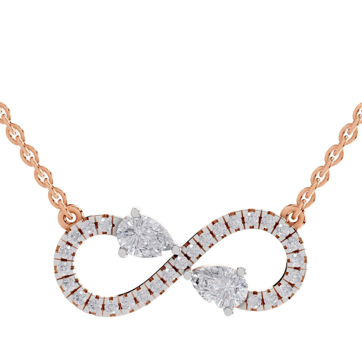 Iconic Pear Infinity Diamond Necklace