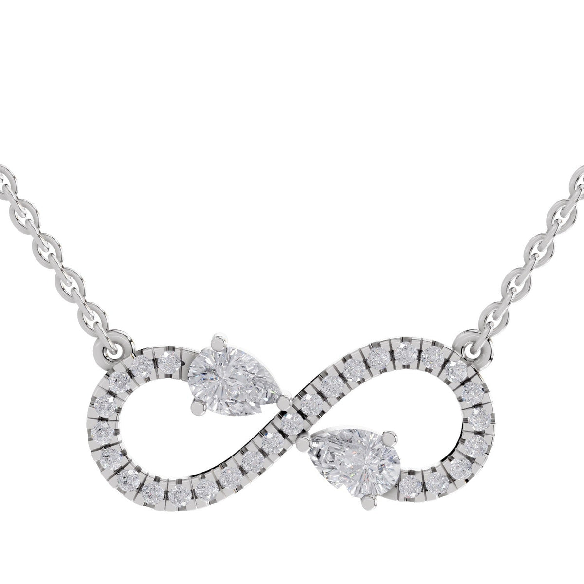 Iconic Pear Infinity Diamond Necklace