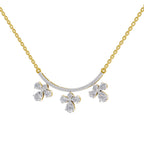 1.91 Carat Pear Floral Drop Diamond Necklace 14K