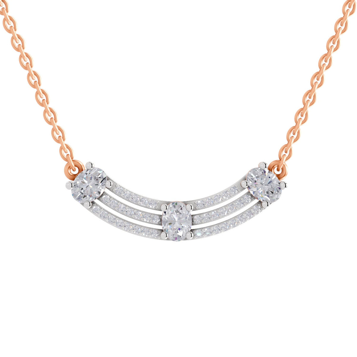 Luminous Trinity Diamond Necklace