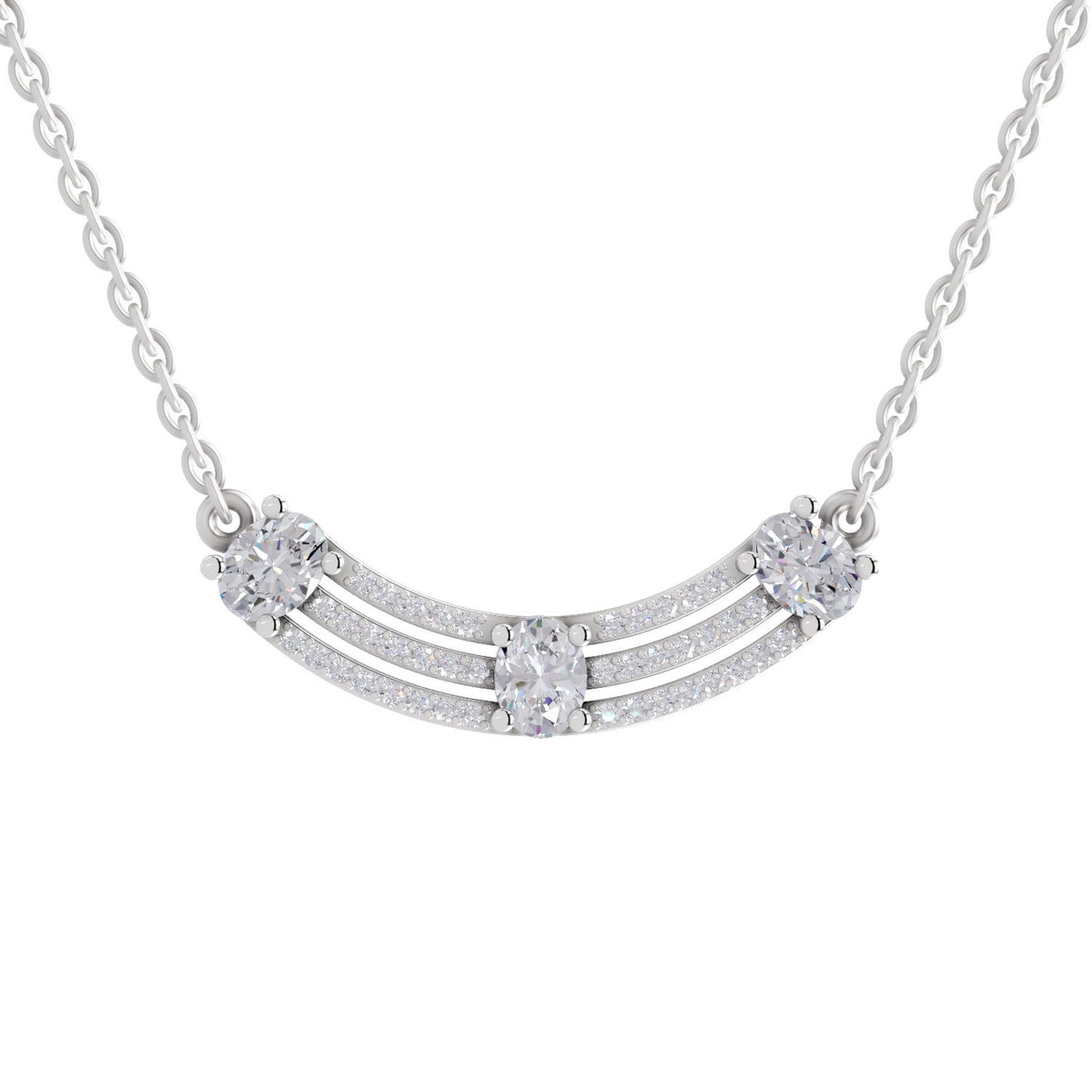 Luminous Trinity Diamond Necklace