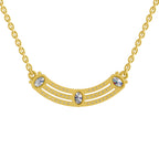 1.1 Carat Trinity Diamond Pendant Necklace 14K