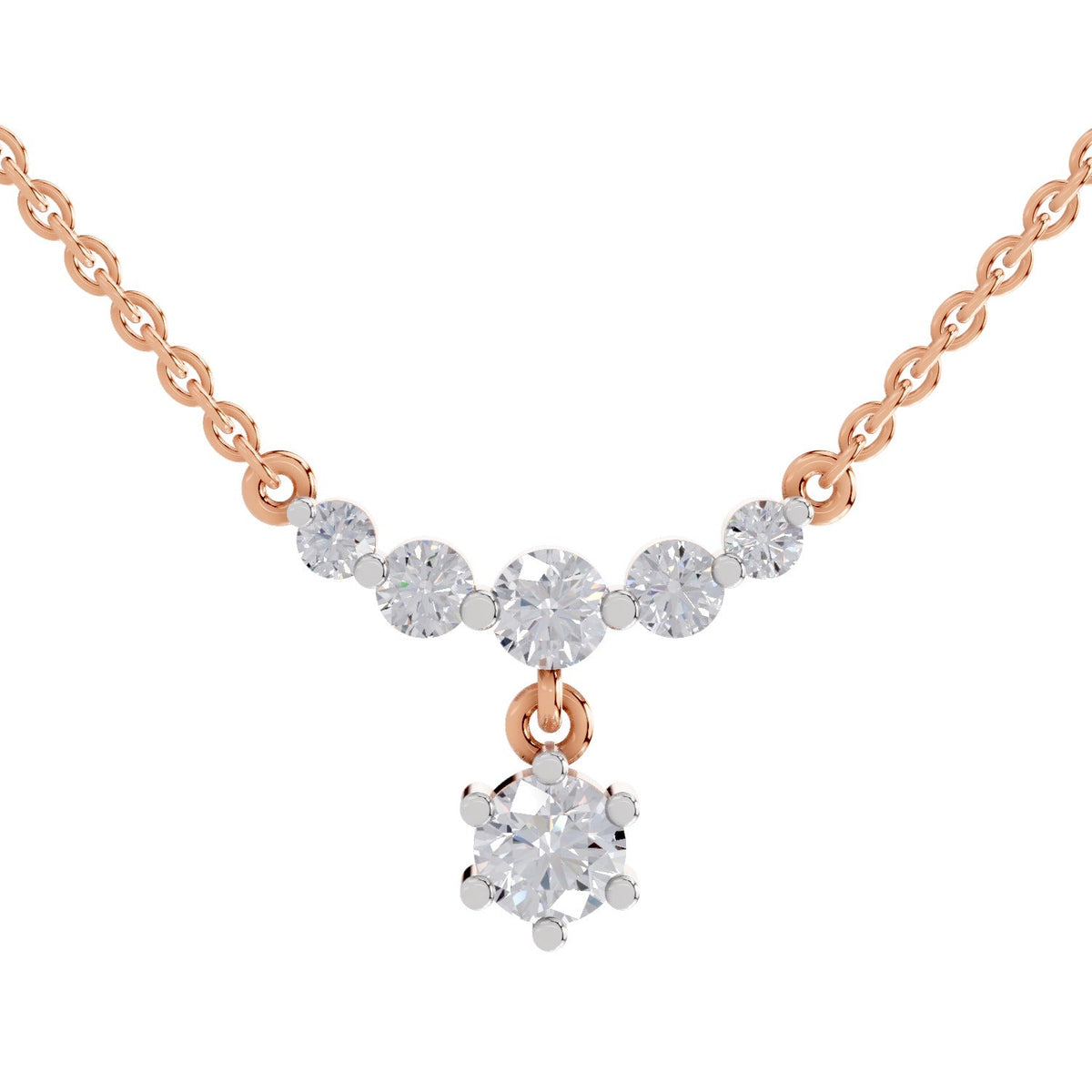 Refined Graduated Diamond Necklace