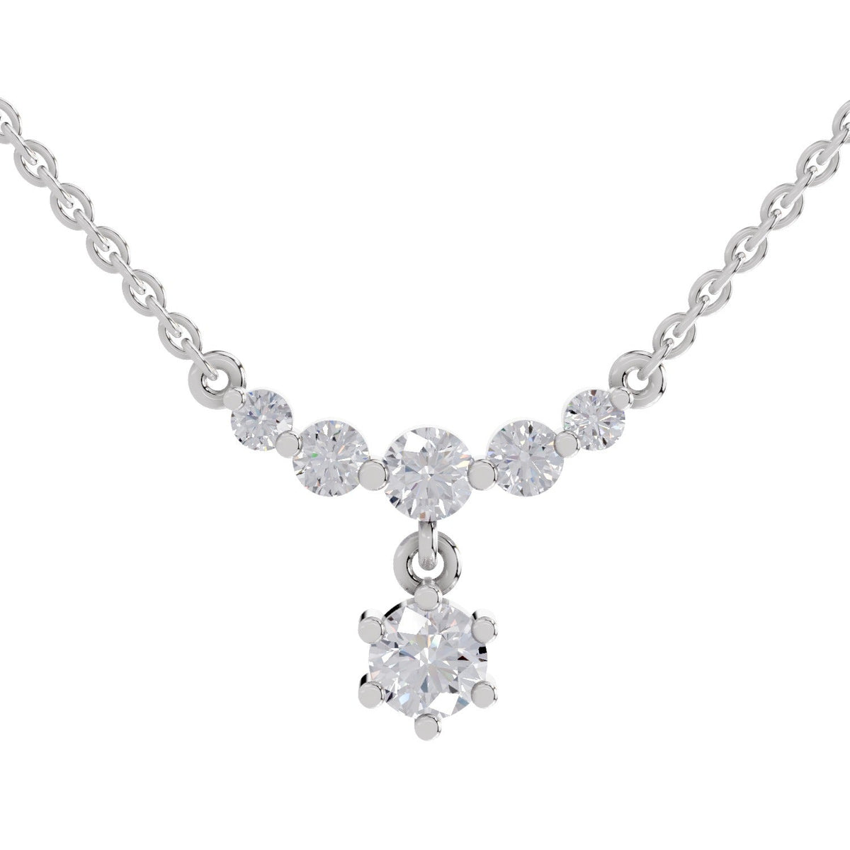 Refined Graduated Diamond Necklace