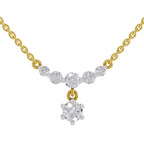 1.13 Carat Graduated Diamond Drop Necklace 14K