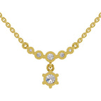 1.13 Carat Graduated Diamond Drop Necklace 14K