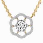0.95 Carat Floral Diamond 14K