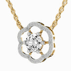 0.95 Carat Floral Diamond 14K