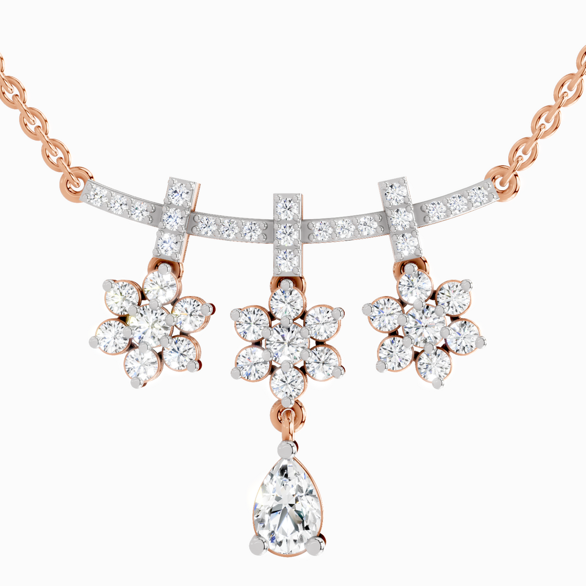 Enchanting Floral Diamond Necklace