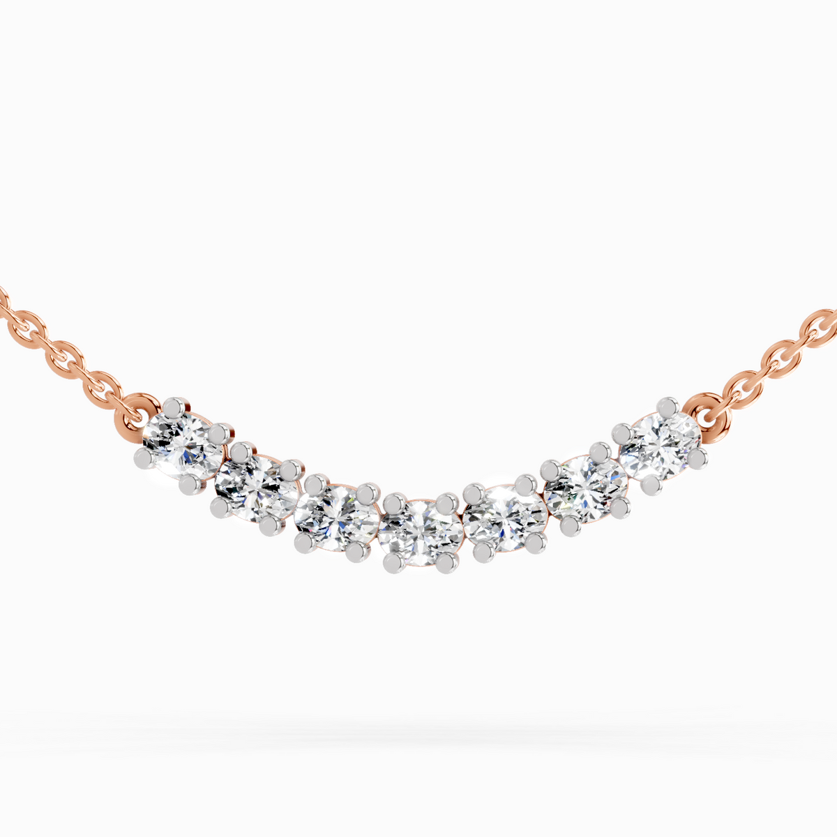 Luminous Oval Diamond Necklace