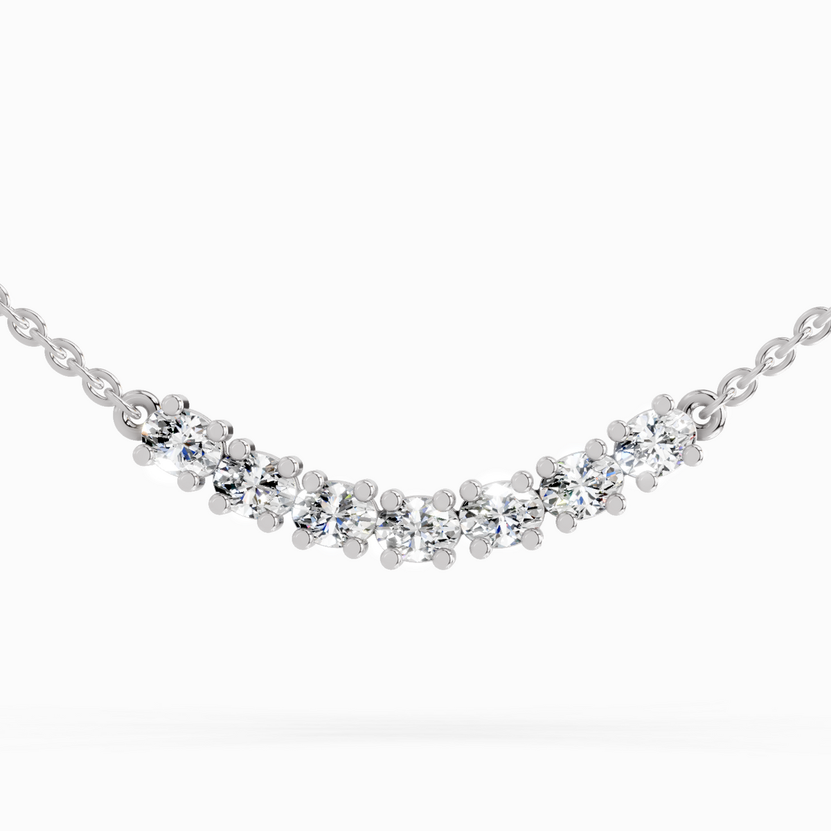 Luminous Oval Diamond Necklace