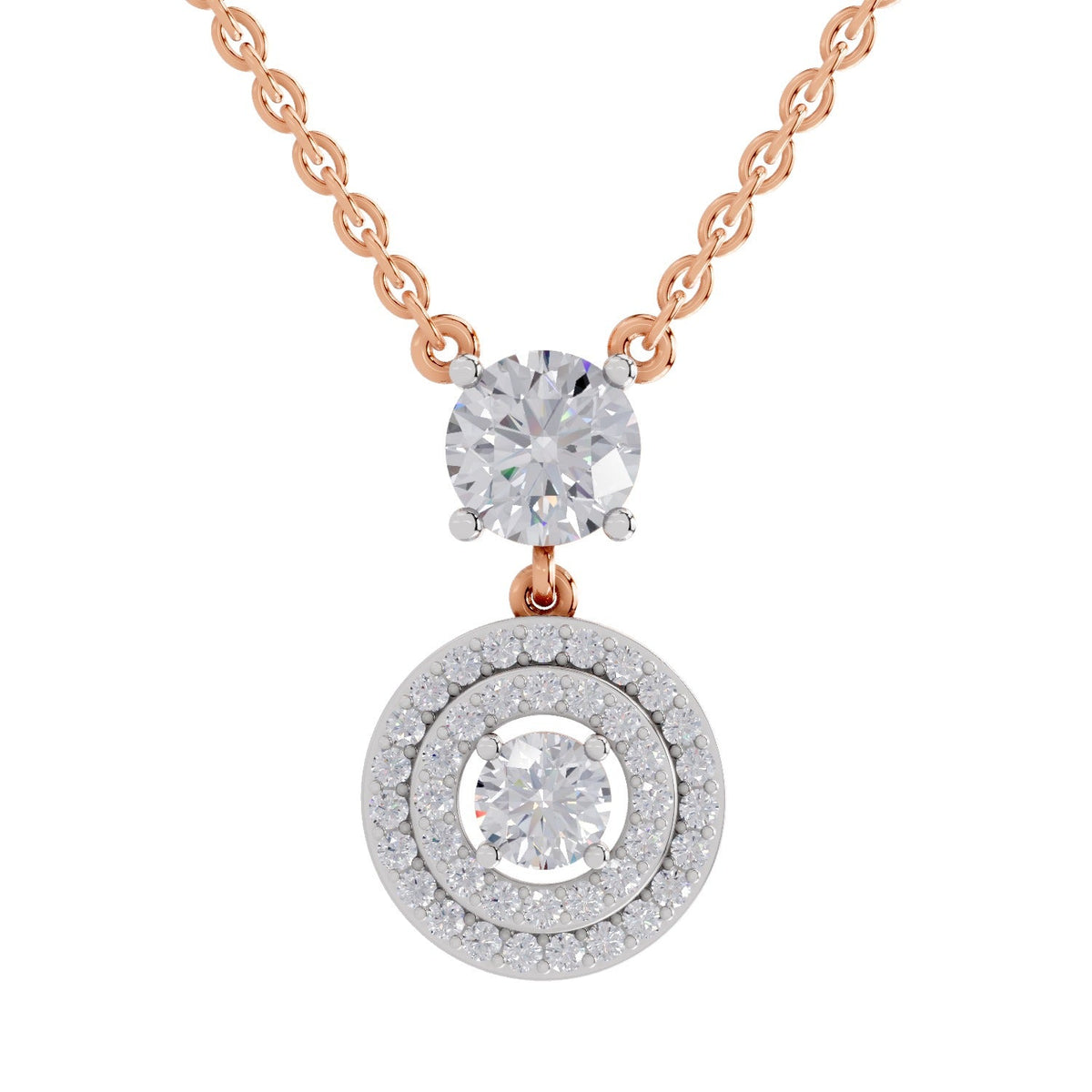 Timeless Halo Diamond Necklace
