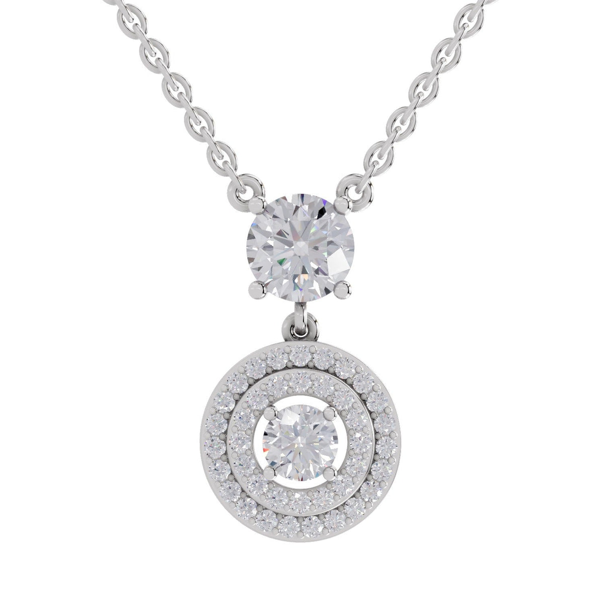 Timeless Halo Diamond Necklace