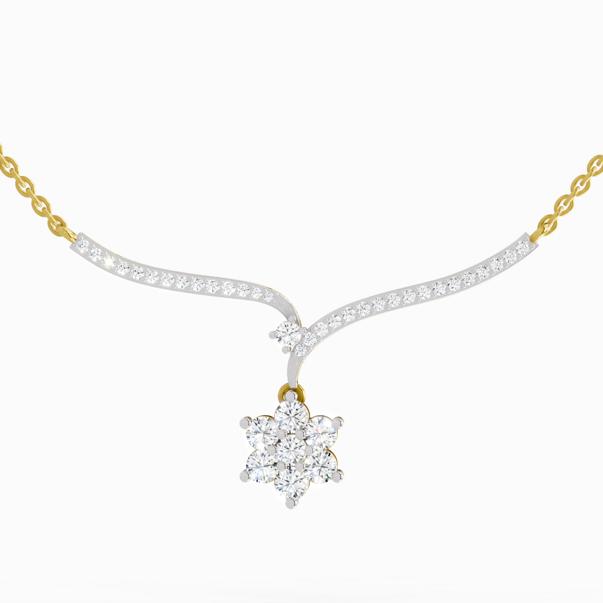 1.15 Carat Star Lit Pendant Necklace 14K