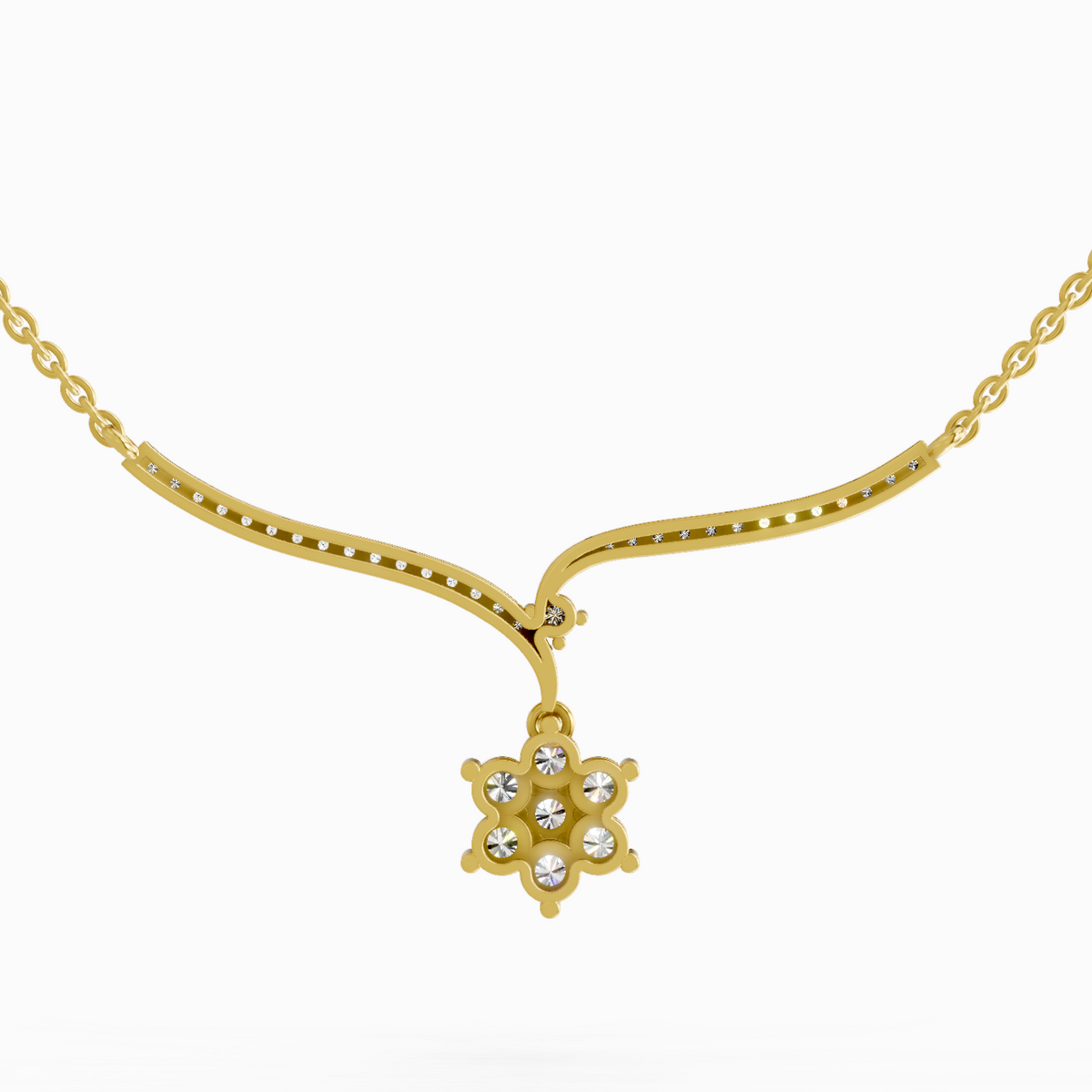 1.15 Carat Star Lit Pendant Necklace 14K