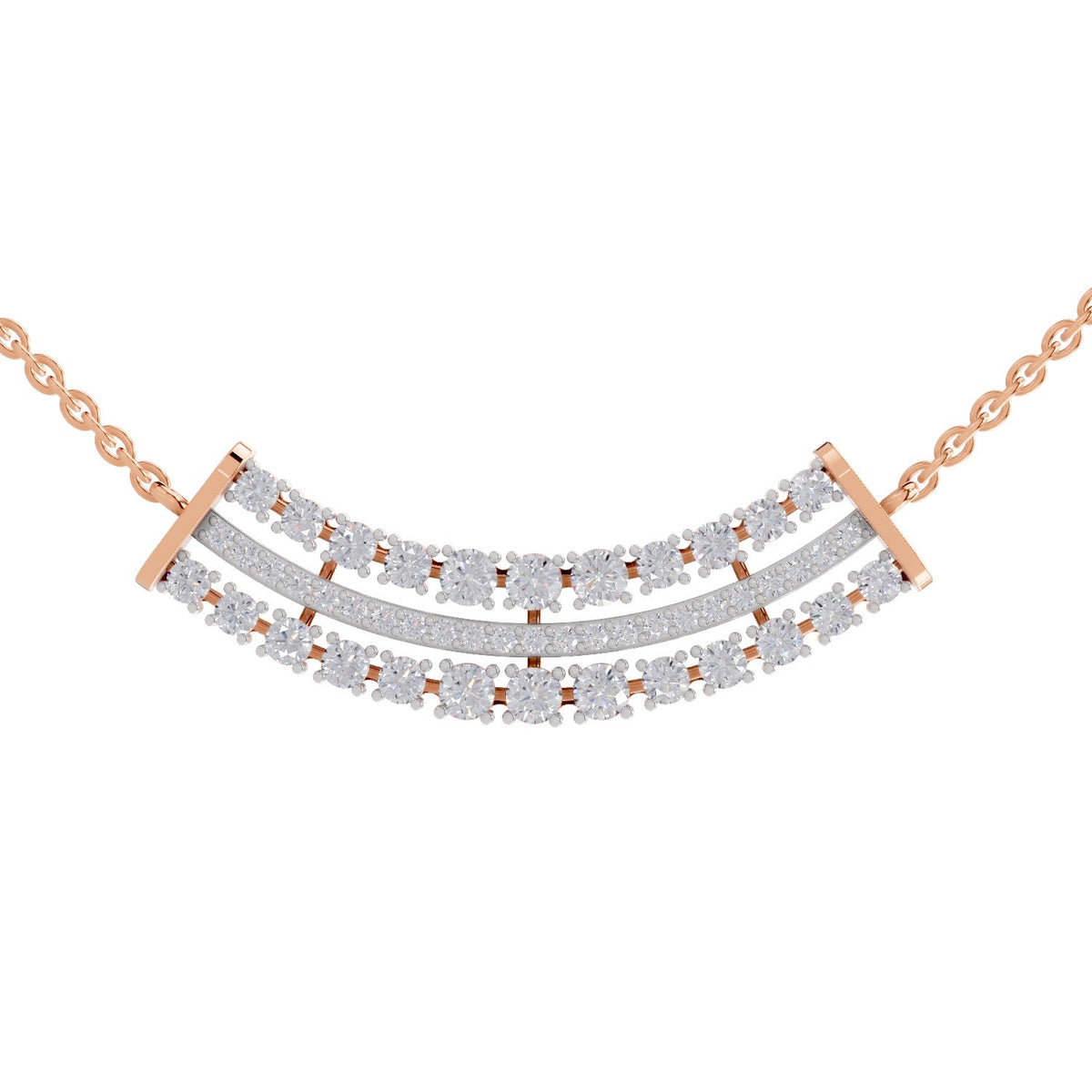 Pristine Cluster Diamond Necklace