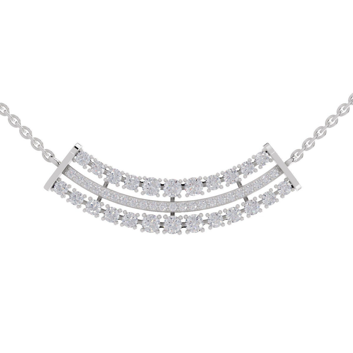 Pristine Cluster Diamond Necklace