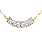 1.24 Carat Cluster Diamond Necklace 14K