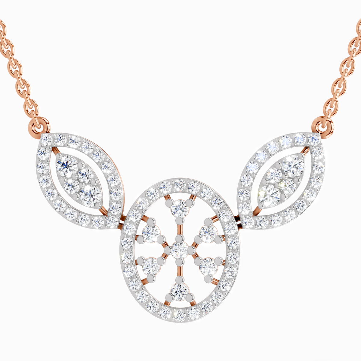 Opulent Round Diamond Necklace