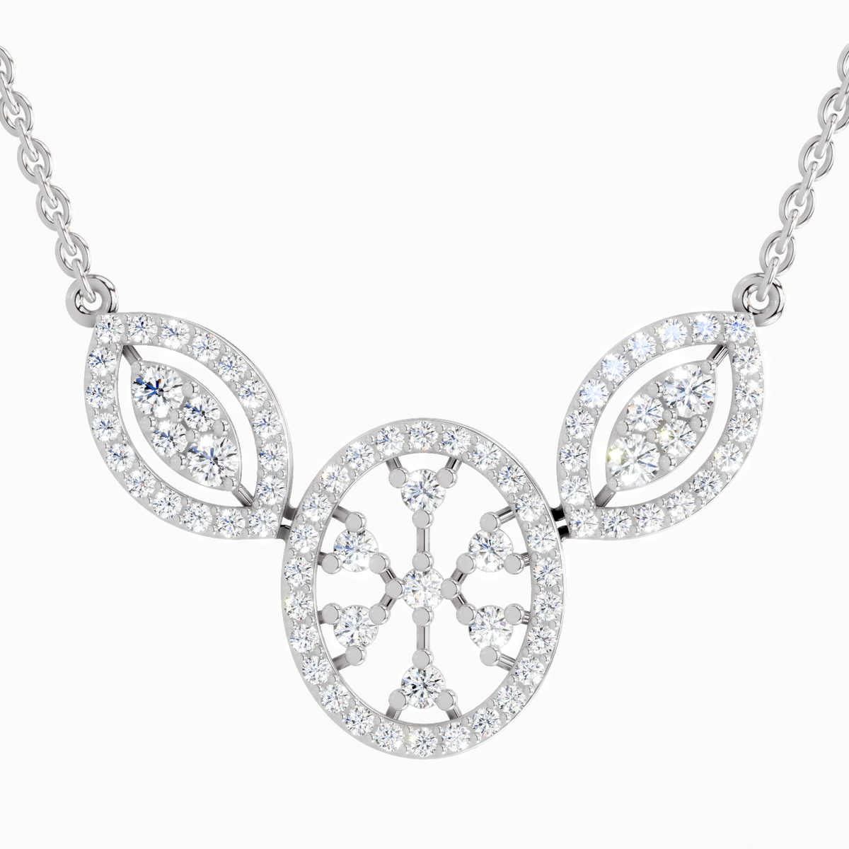 Opulent Round Diamond Necklace