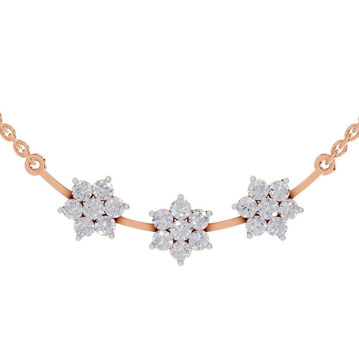 Refined Floral Diamond Necklace
