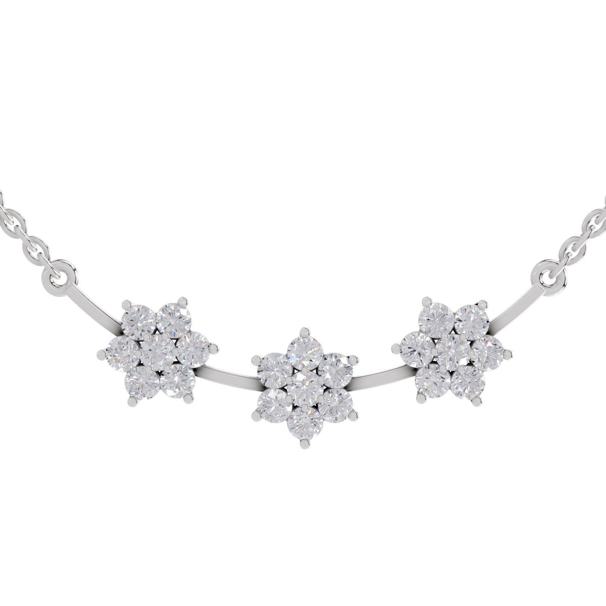 Refined Floral Diamond Necklace