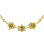0.92 Carat Floral Diamond Necklace 14K