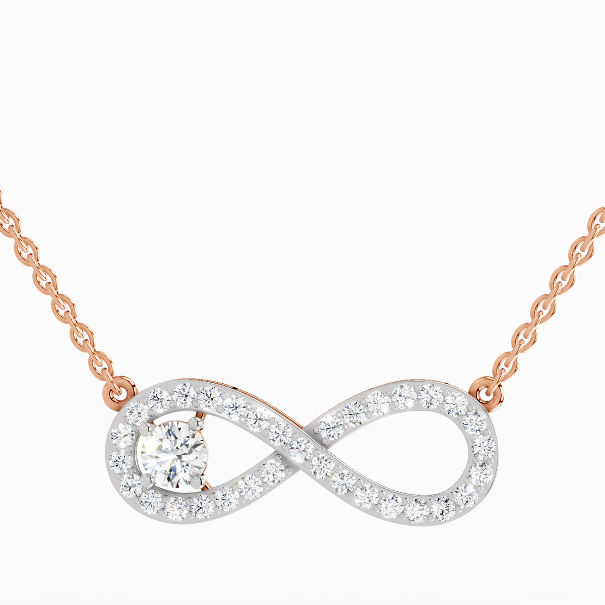 Sublime Round Infinity Diamond Necklace