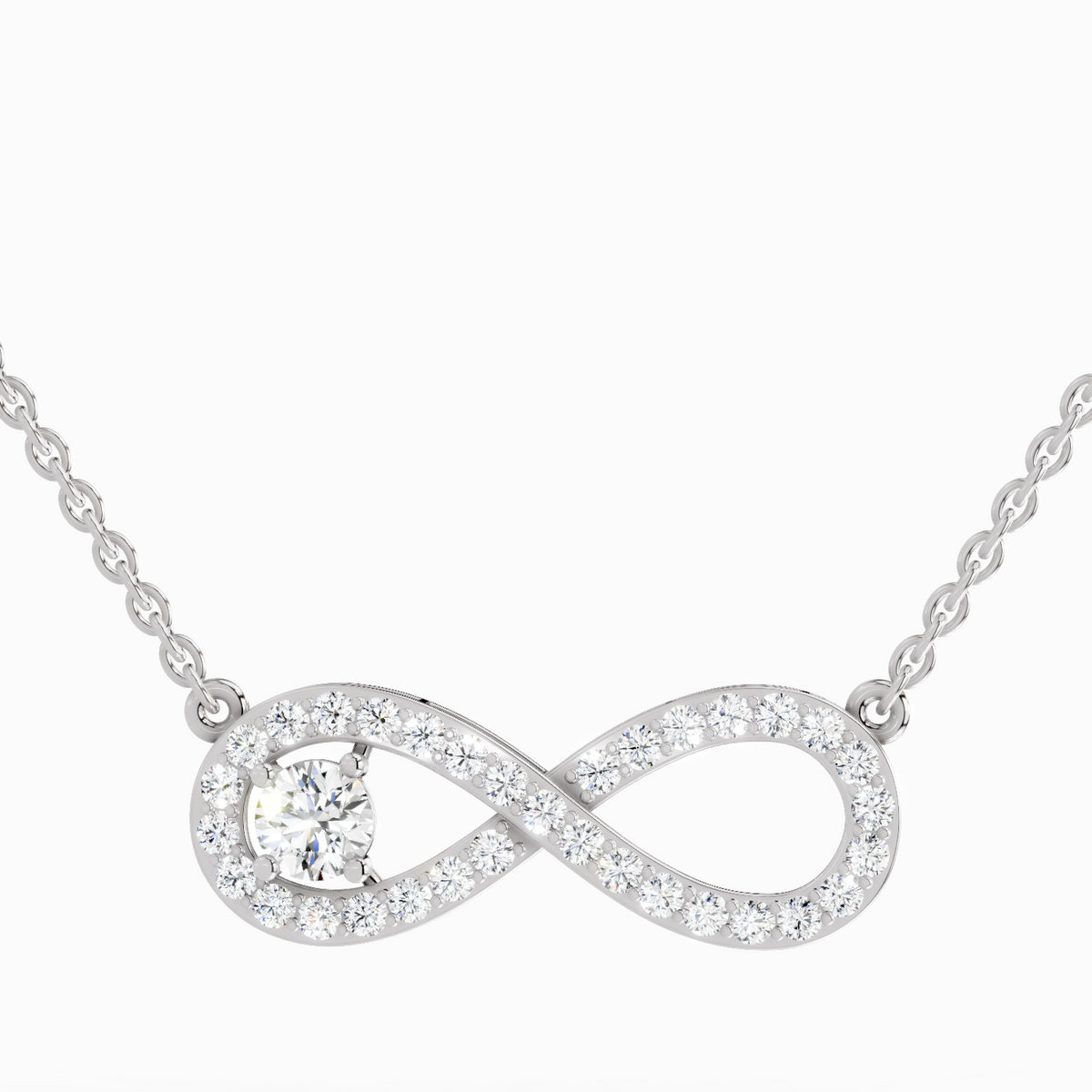 Sublime Round Infinity Diamond Necklace