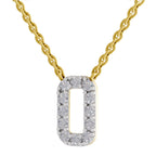 0.53 Carat Round Alphabet O Necklace 14K - Rose Gold