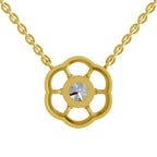 1.15 Carat Round Floral Necklace 14K - Rose Gold