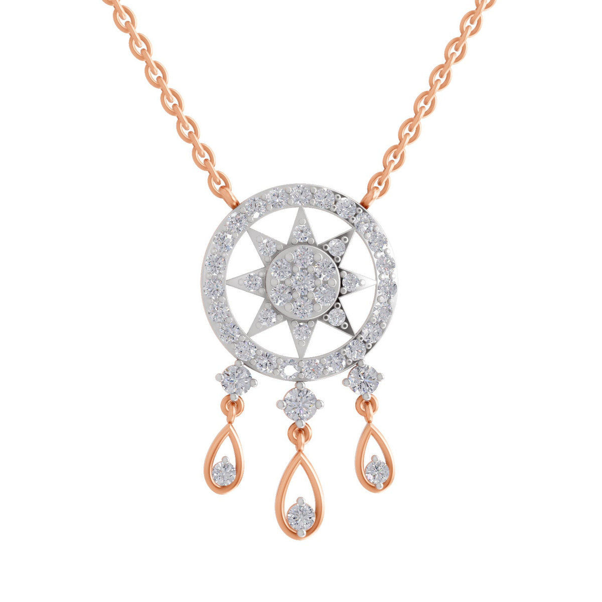 Graceful Dream Catcher Diamond Necklace