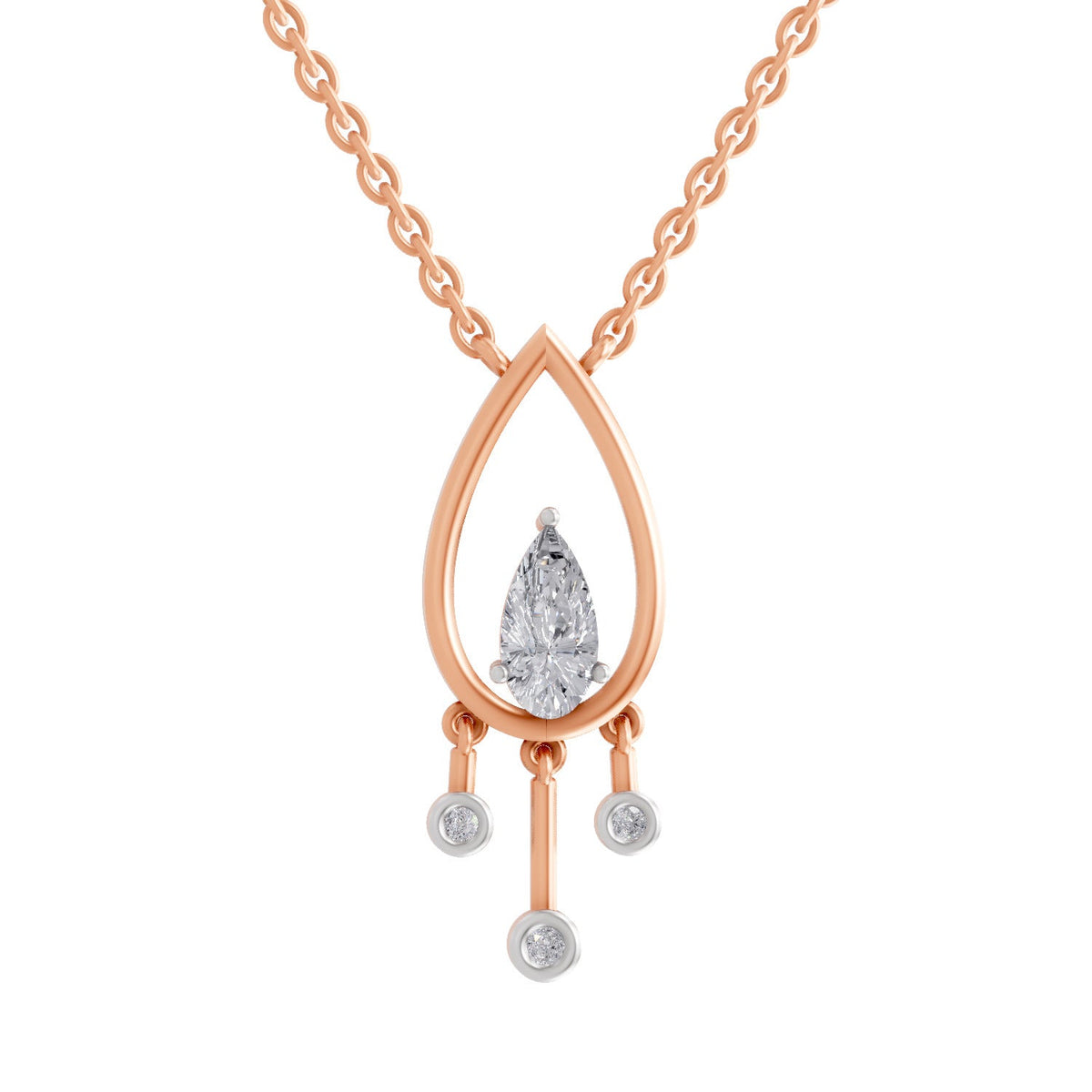 Stunning Pear Diamond Necklace