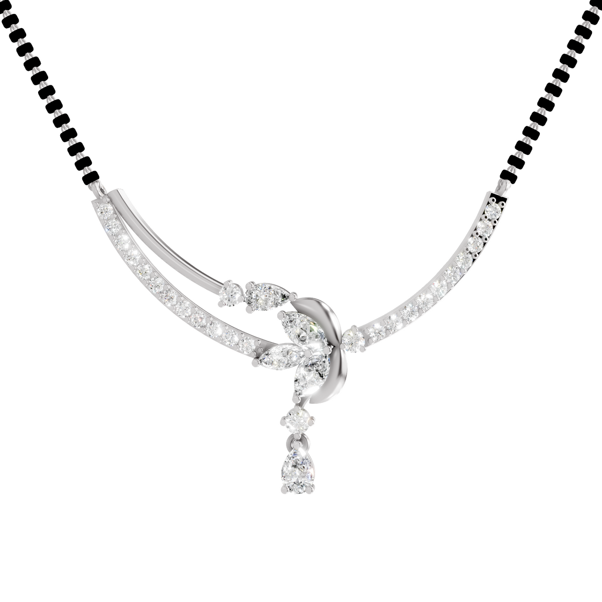 Brilliant Cluster Diamond Necklace