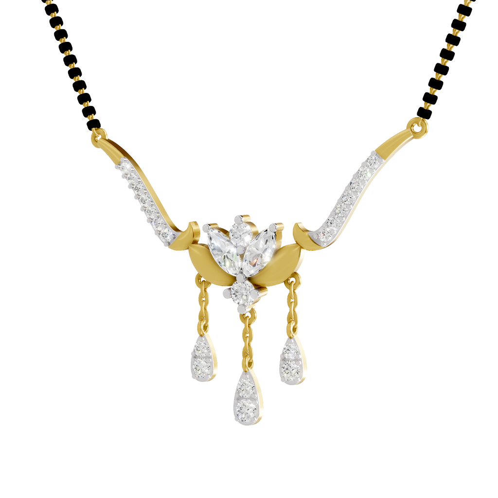 1.34 Carat Marquise Diamond Mangalsutra 14K