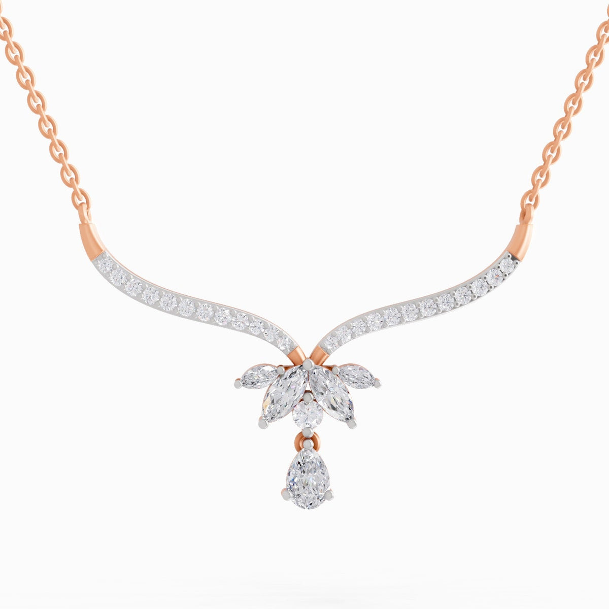 Dazzling Lotus Diamond Mangalsutra