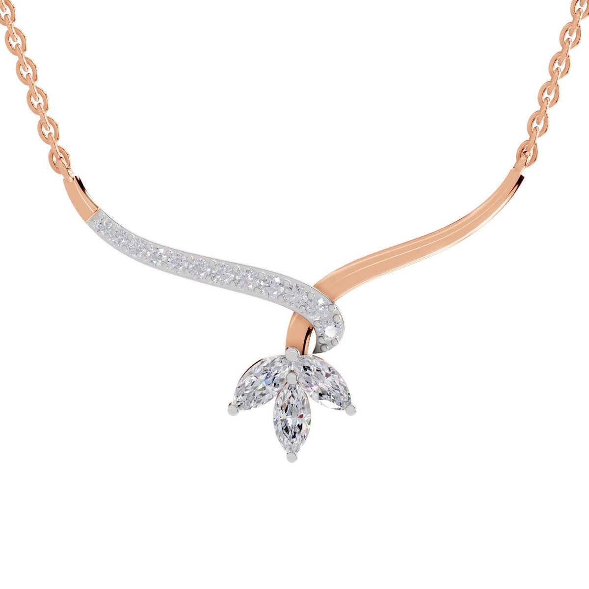 Sublime Marquise Floral Diamond Necklace