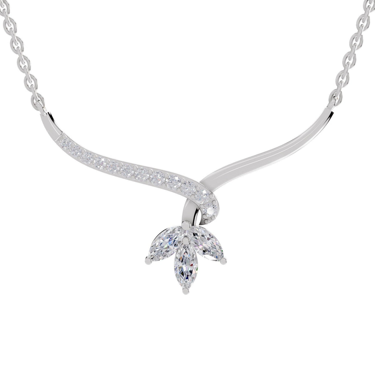 Sublime Marquise Floral Diamond Necklace