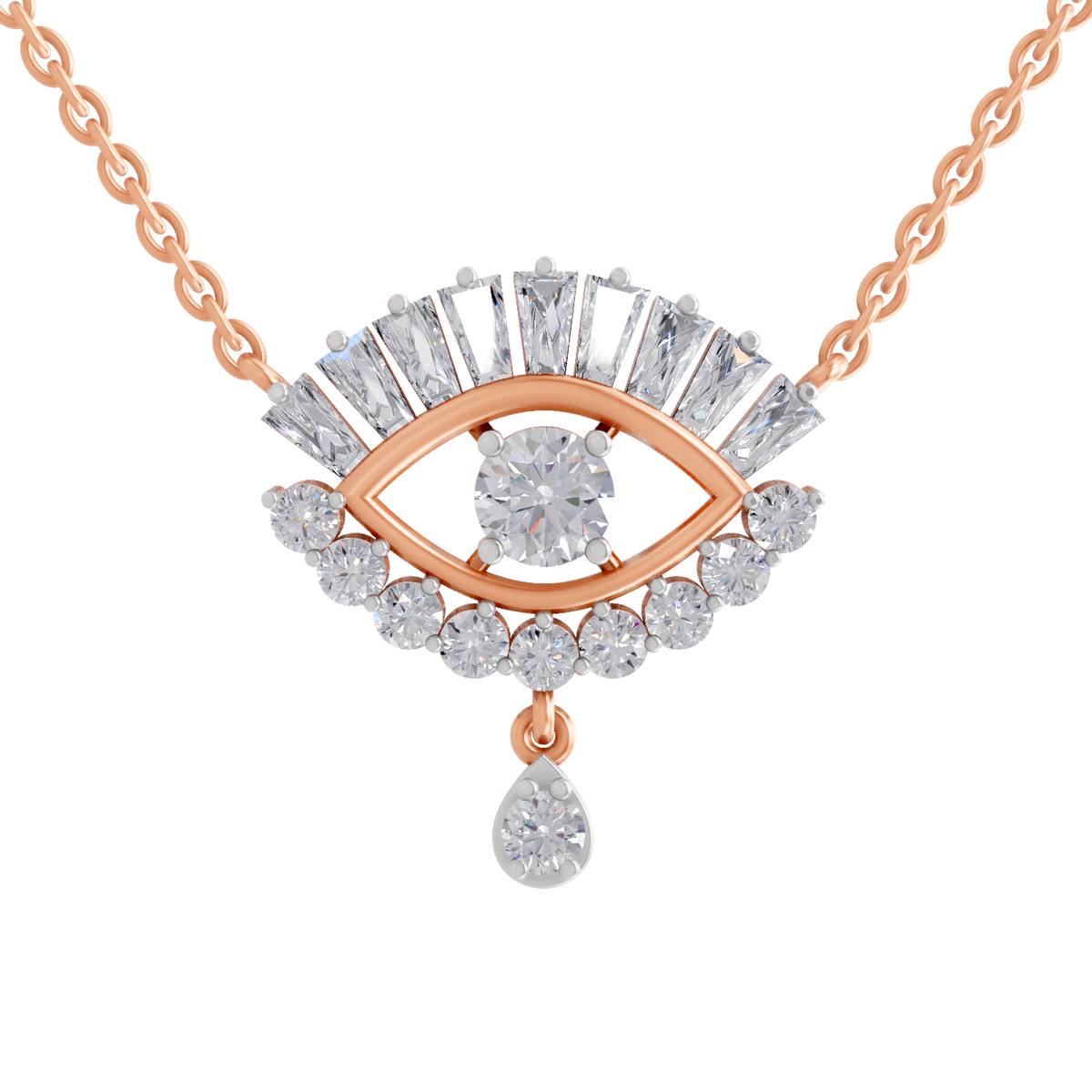 Radiant Evil Eye Diamond Necklace