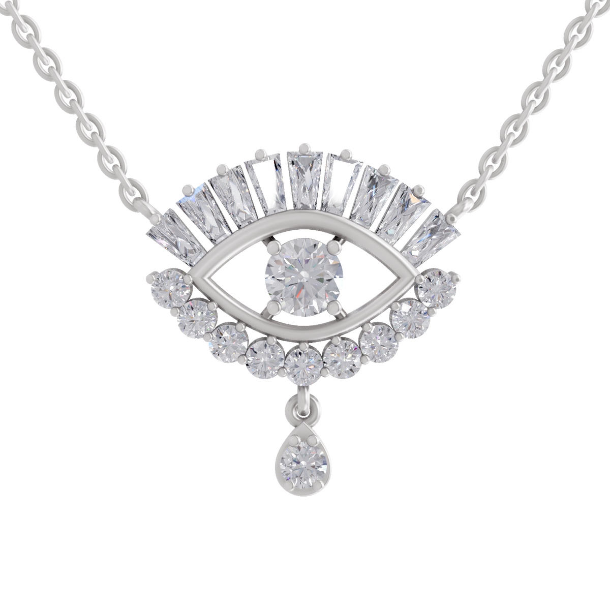 Radiant Evil Eye Diamond Necklace