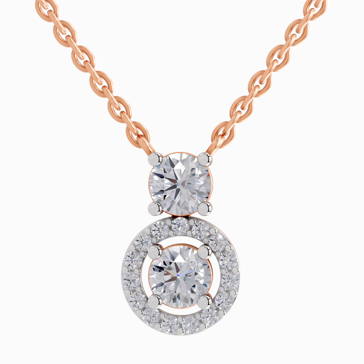 Celestial Two-Stone Diamond Necklace