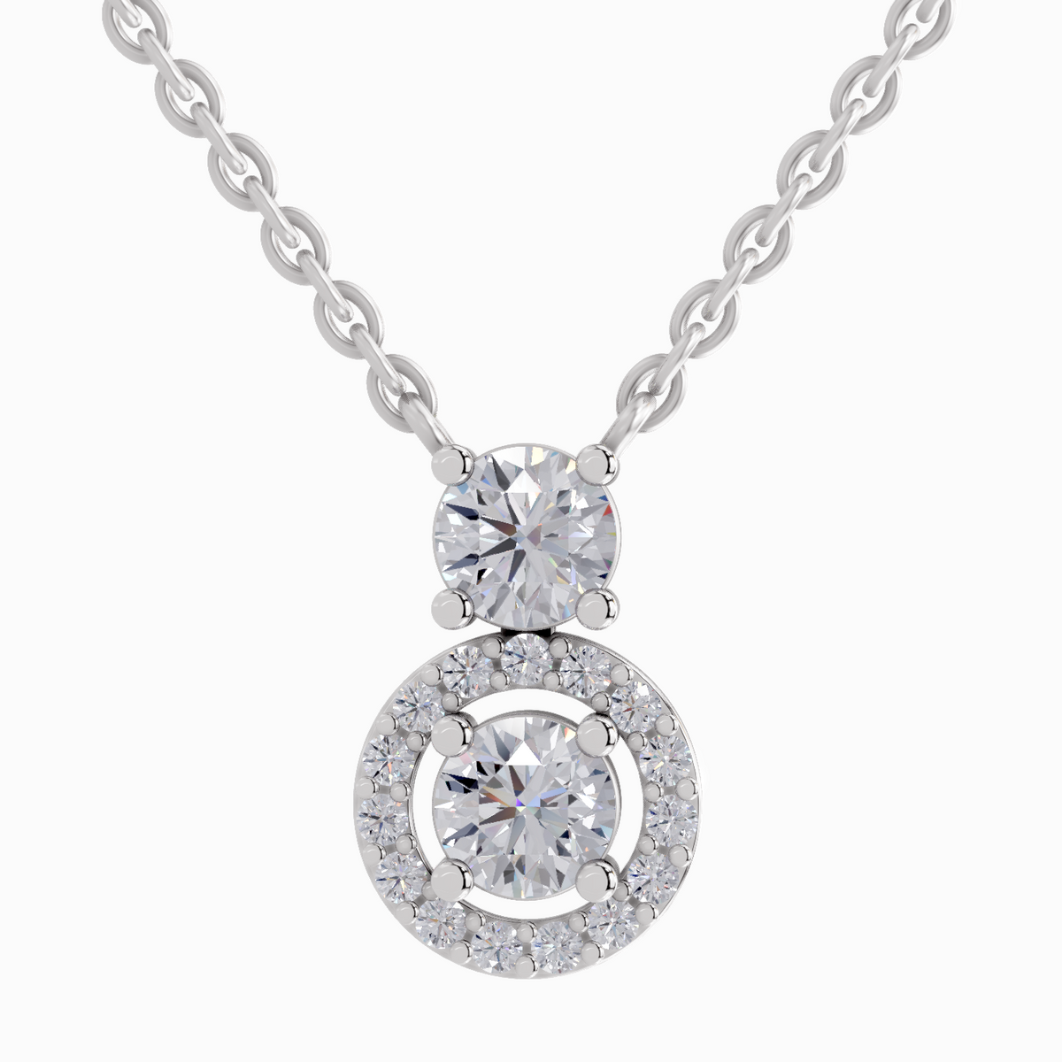 Celestial Two-Stone Diamond Necklace